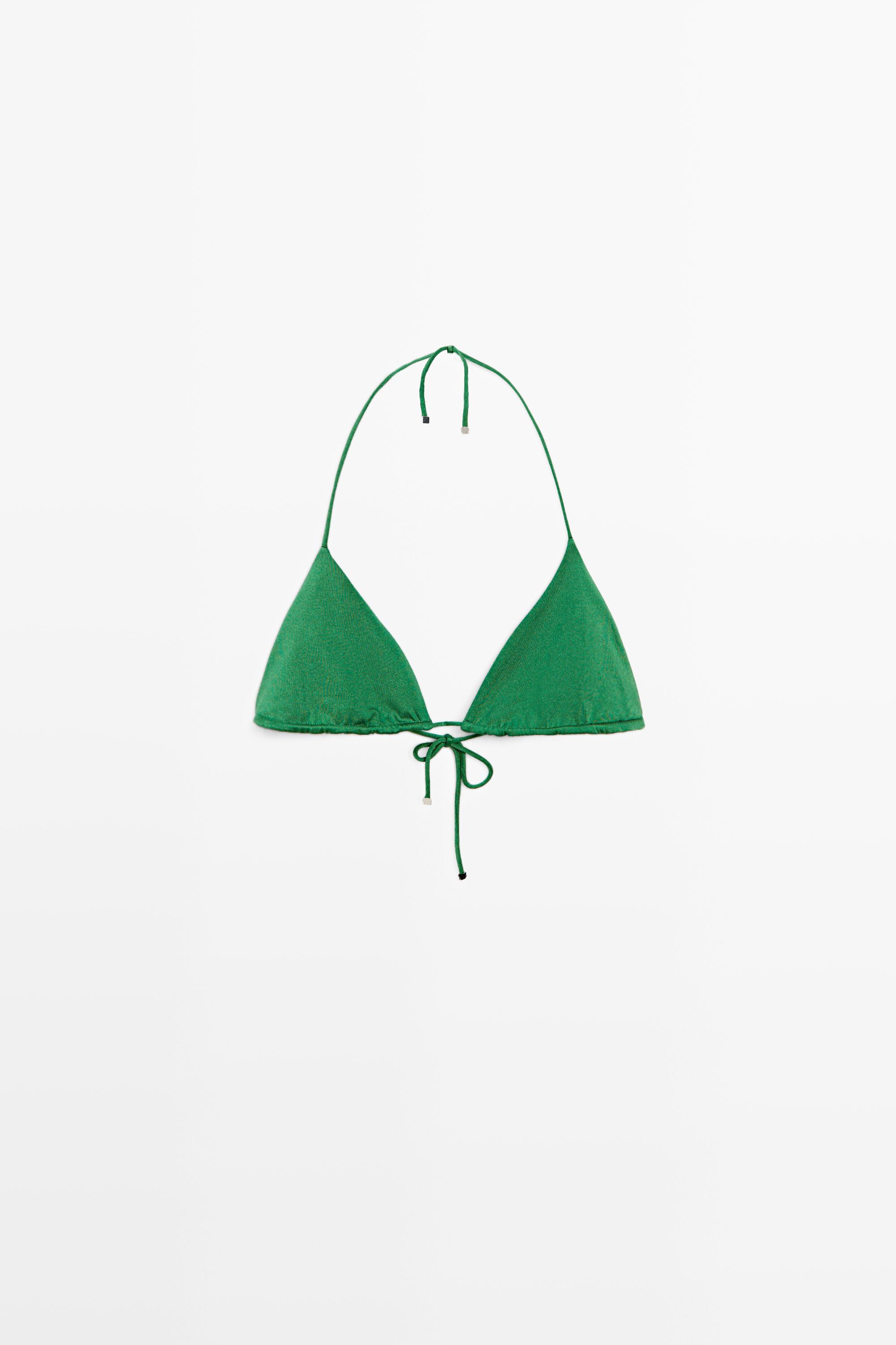 Haut de bikini triangle brillant